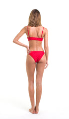 Crimson Strappy Scoop Top