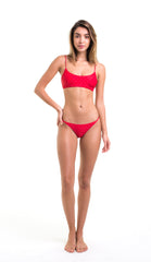 Crimson Strappy Scoop Top